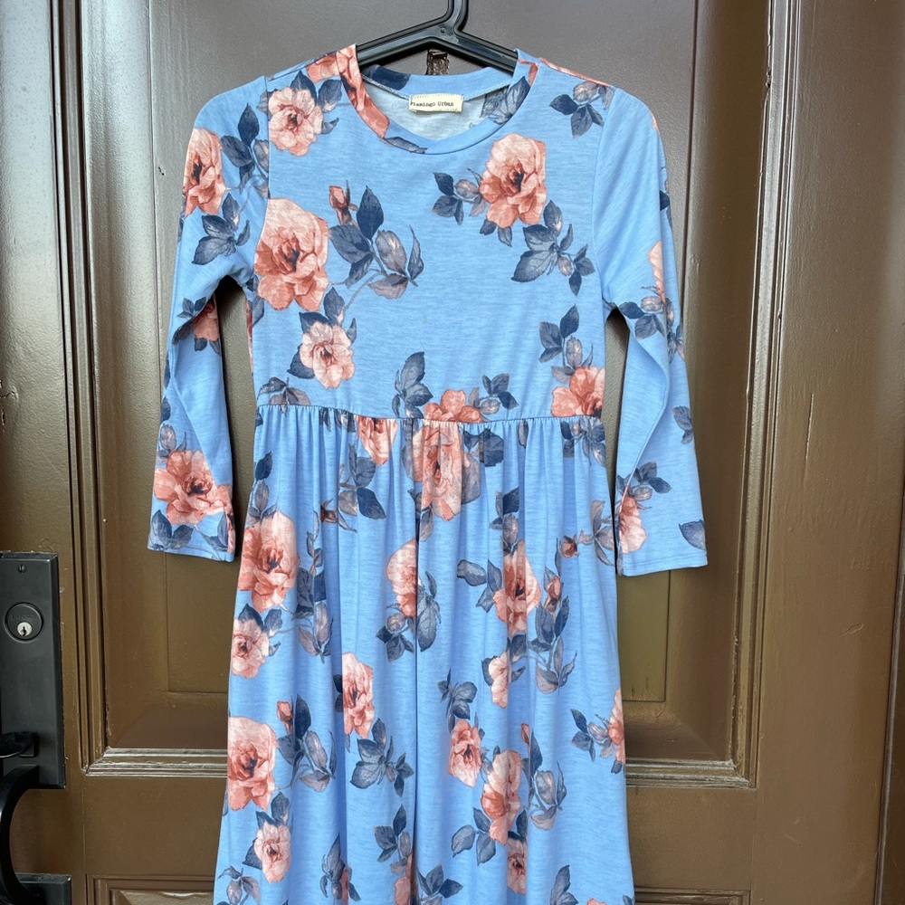 Flamingo Urban Women’s 3/4 Sleeve Blue Dress